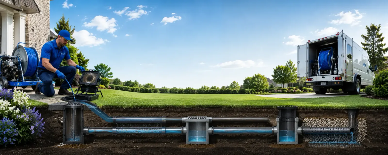 Outdoor drain cleaning information for Elmer, NJ